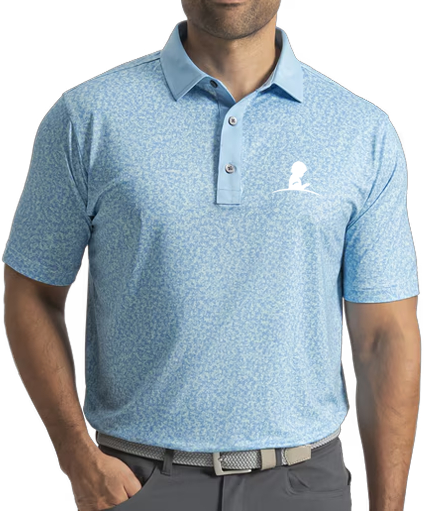 Primary image St. Jude Condensed Camo Lisle Polo - Blue Reef